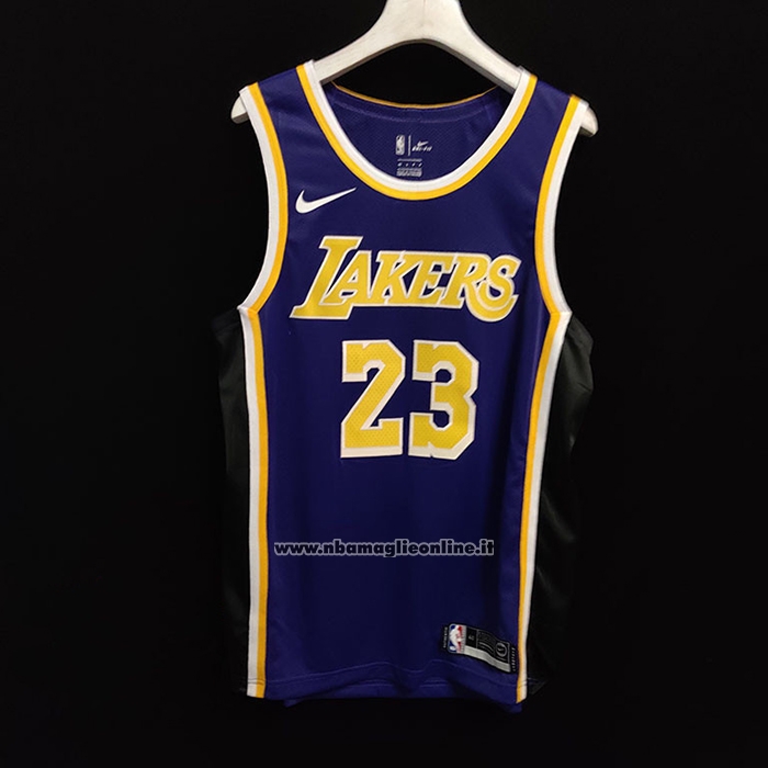 Maglia Los Angeles Lakers LeBron James #23 Statement Autentico Viola
